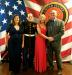 Looking spectacular at the annual Marine Ball at the OP Yacht Club were Ann & Msgt. retired Frank and Patty & Curt.